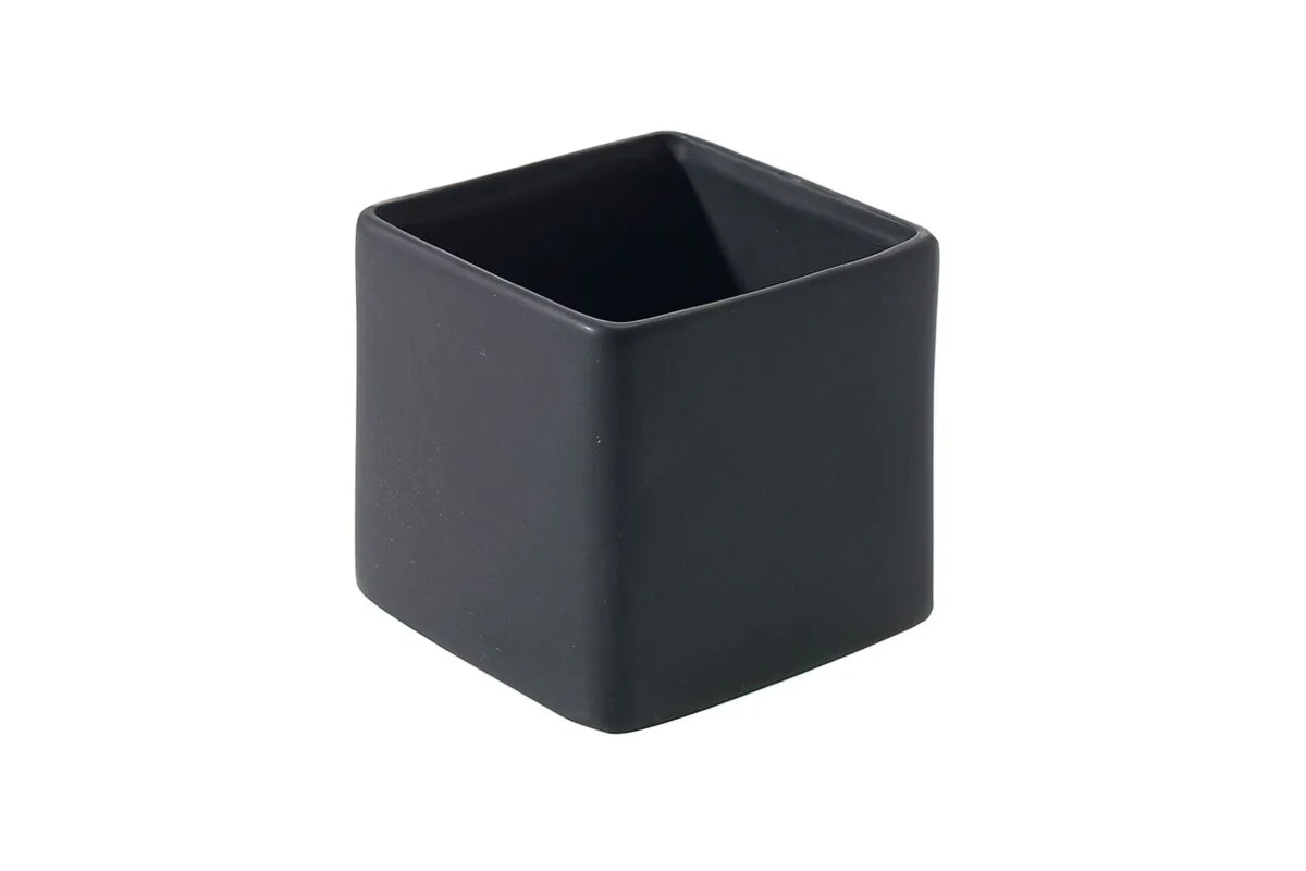 Matte Black Urban Square Pot - Image 3
