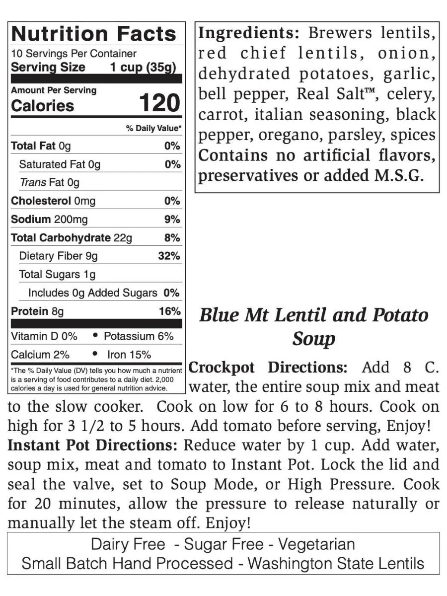 Blue Mountain's Lentil & Potato Soup - Image 4