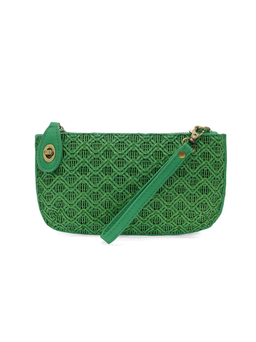 Joy Susan - Lattice Woven Mini Crossbody Wristlet Clutch - Image 7