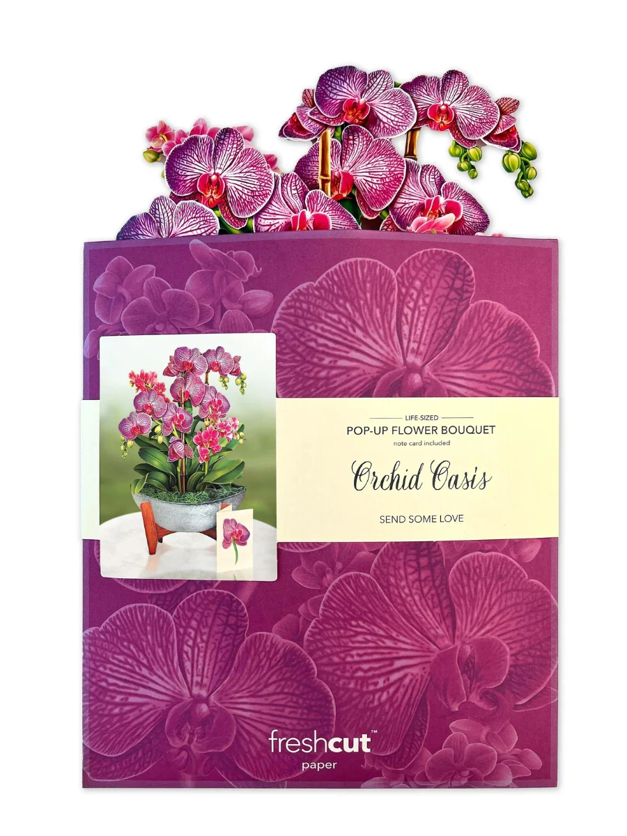 Orchid Oasis Pop-Up Flower Bouquet - Image 3