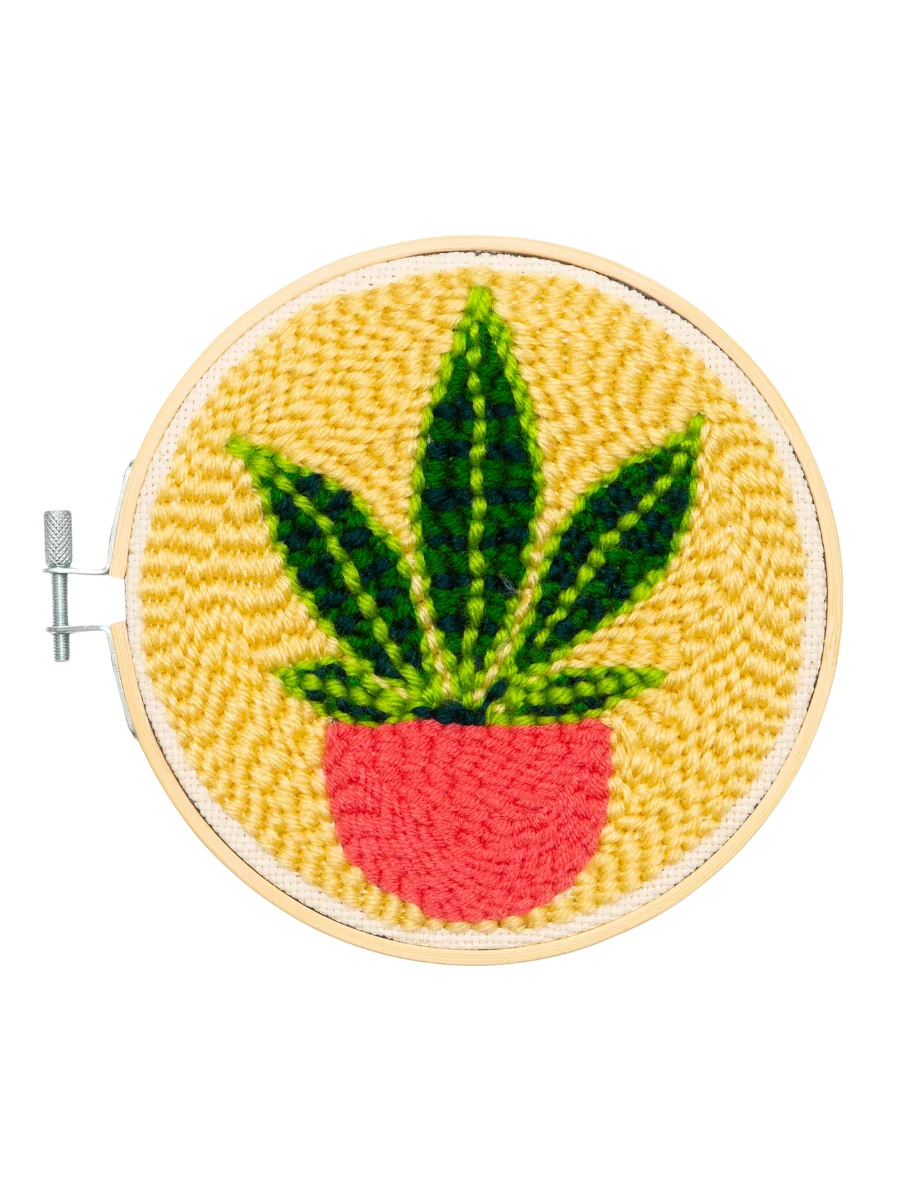 Kikkerland Plant Punch Needle Kit